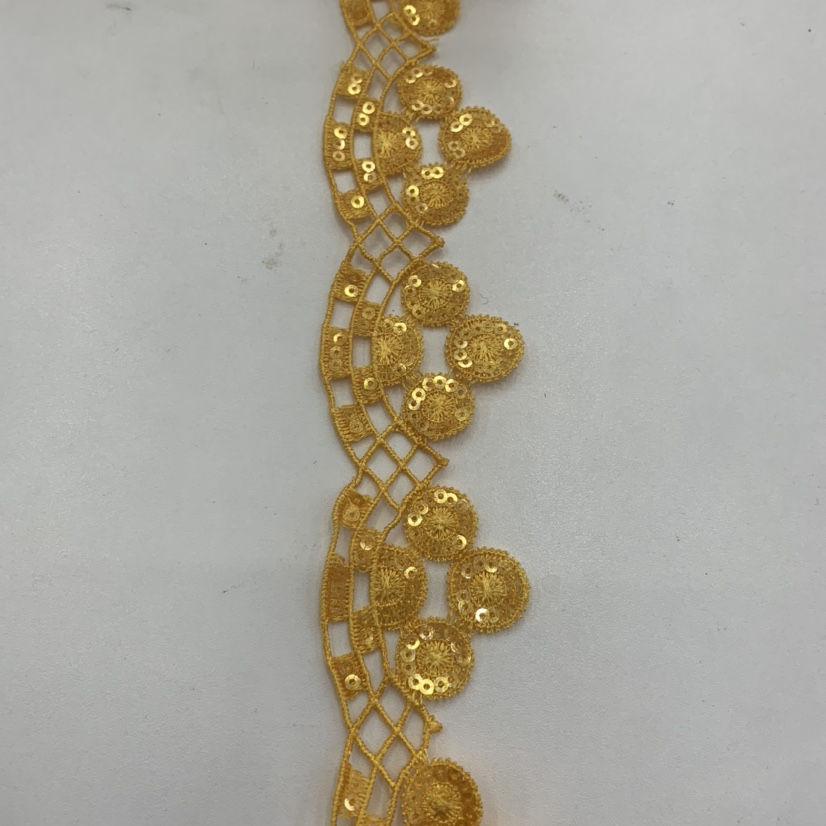 水溶亮片花边刺绣花边