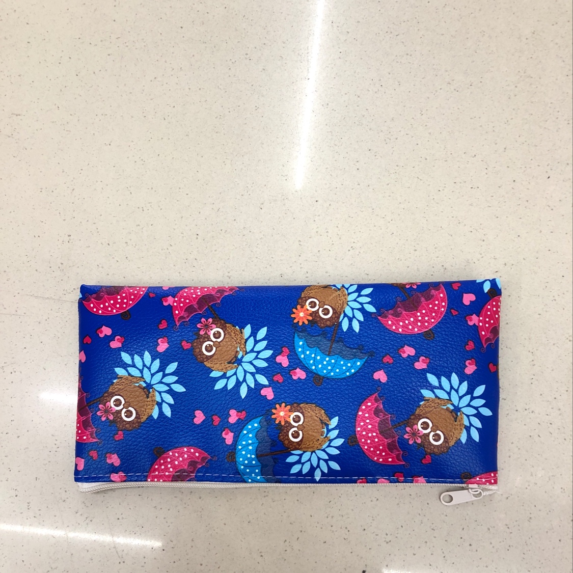 Blue Owl Cartoon Print Pen Case Application Scenario