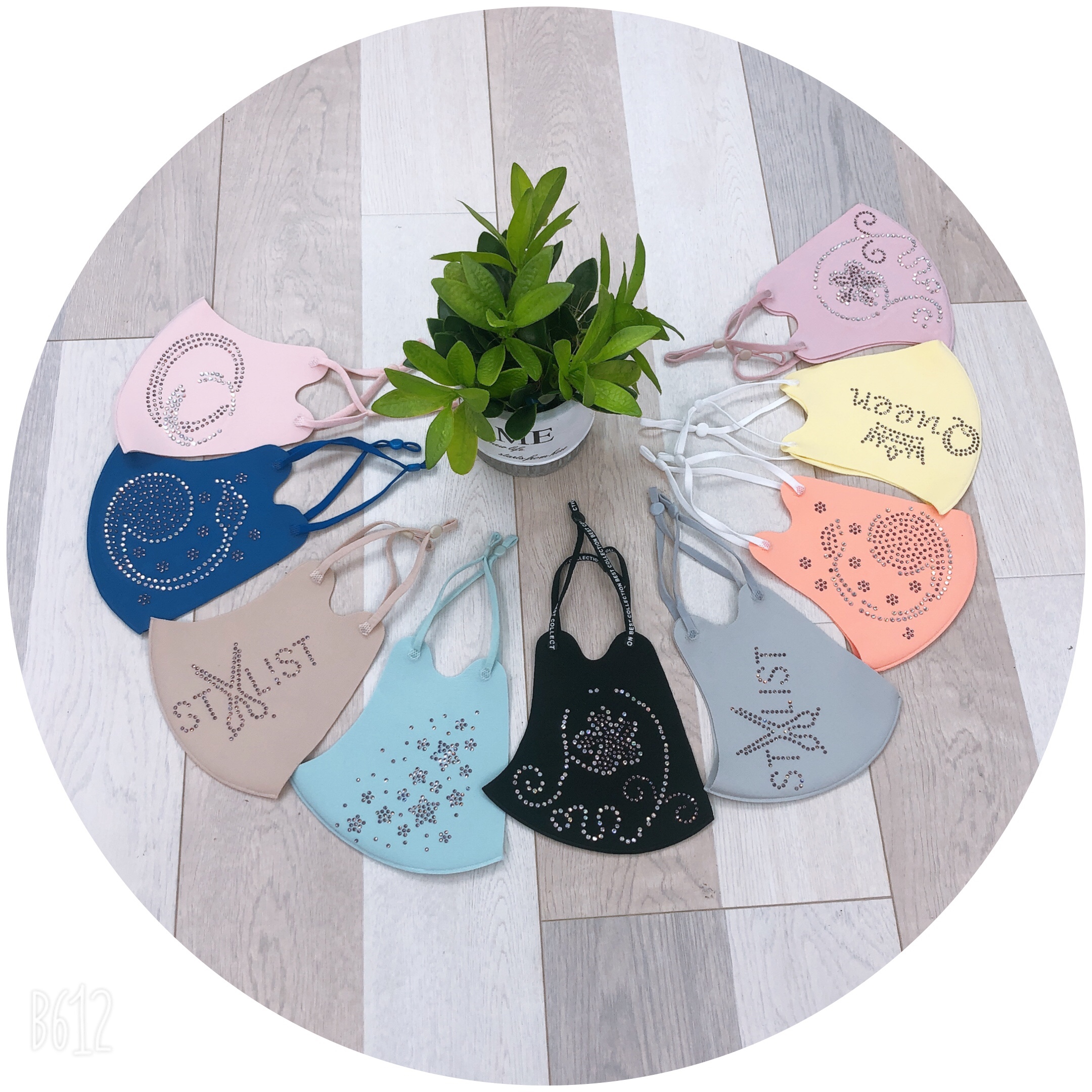 冰丝点带烫钻口罩！详情图2