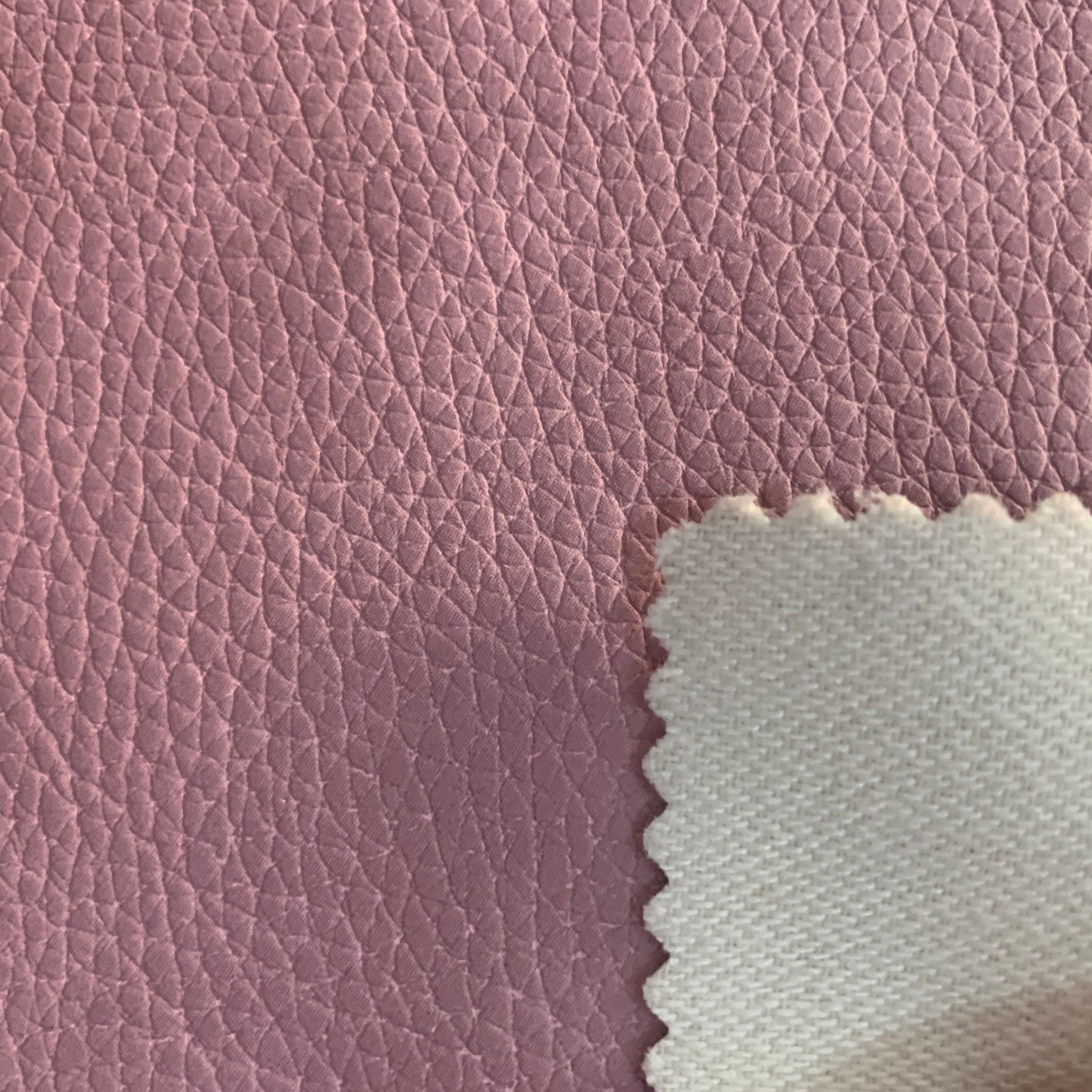Factory direct sales of classic embossed litchi pattern sofa leather, eco-friendly pu material furniture and car leather detail image 1