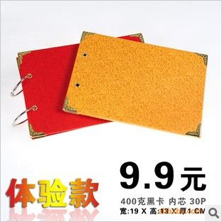 Experience handmade creative pasted black card DIY album - 30P 60 sides
