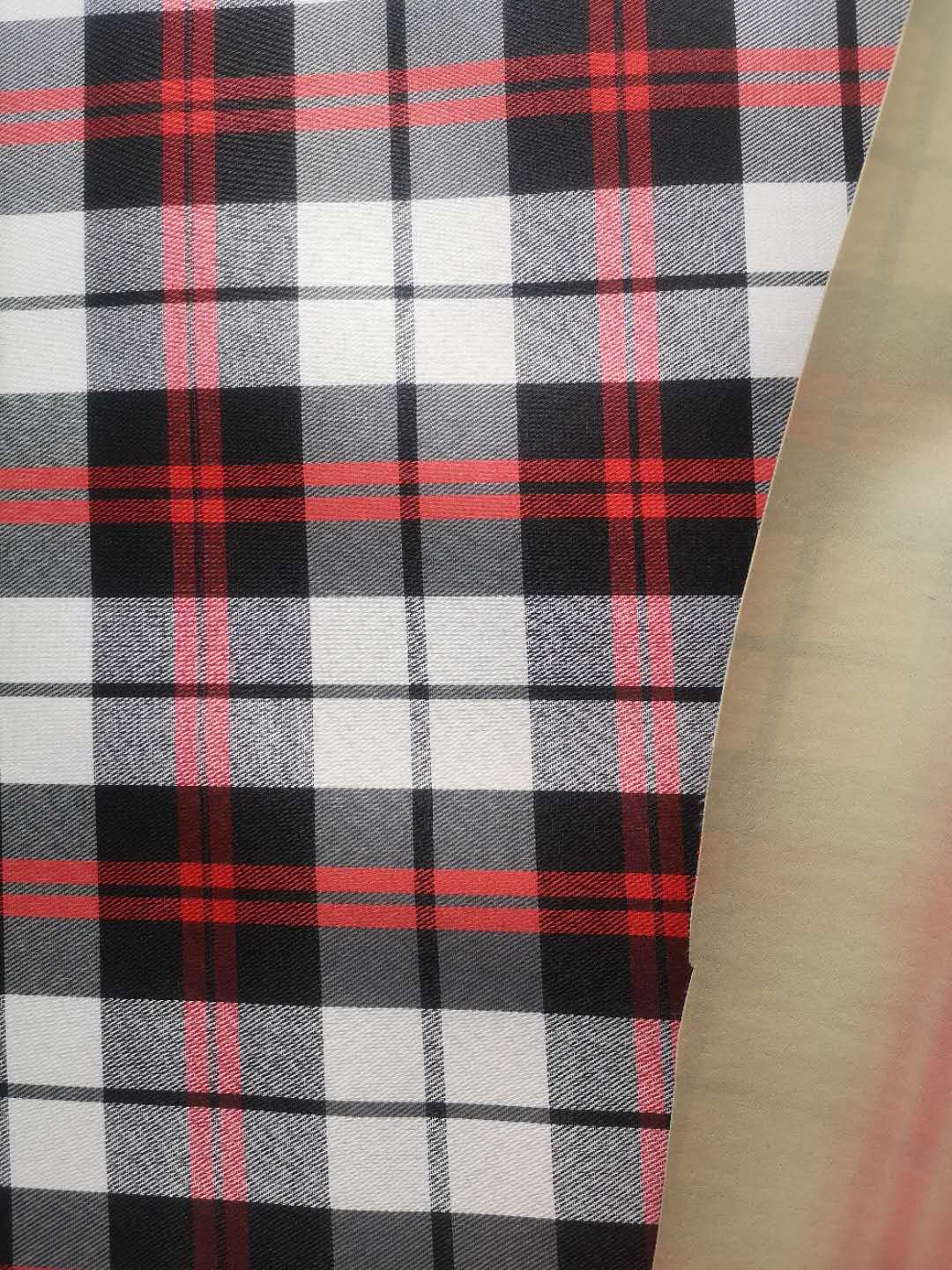 义乌 华夏皮革 格子布发泡 厂家直销 书包料 箱包革详情图6