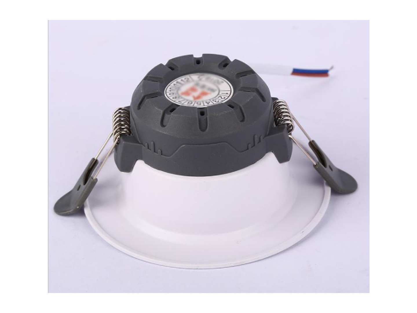 Golden-edge led downlight, hole light, aluminum material, living room embedded, painted white ceiling light detail image 5