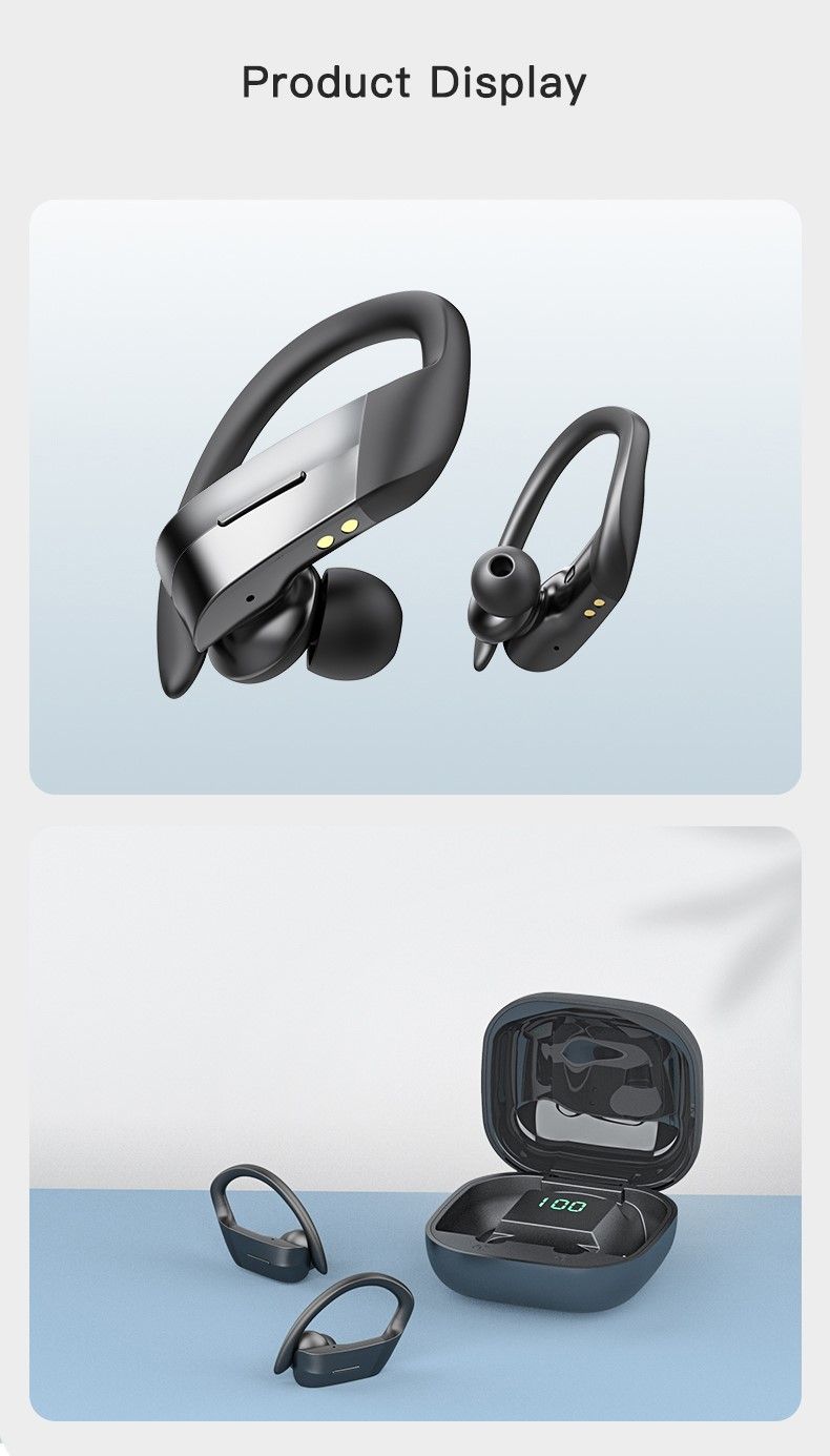 YEXIN M8蓝牙TWS5.0 不入耳挂耳式单耳运动蓝牙耳机超长待机详情图9