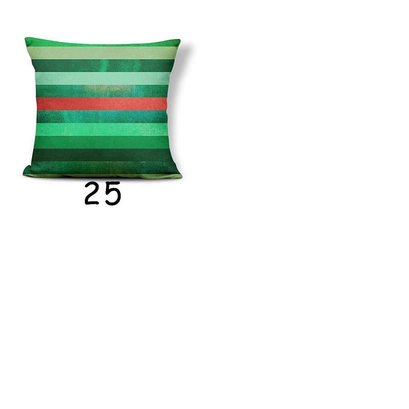 Green Geometric Square Lines Throw Pillow Home Decoration Living Room Sofa Wholesale Cushion Cover Eye Pillowcase Item Picture