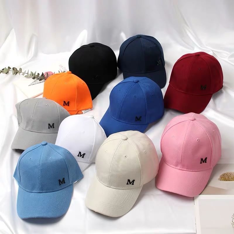 South Korean version of the baseball cap female spring and summer black M label cap travel leisure sun hat cap full figure