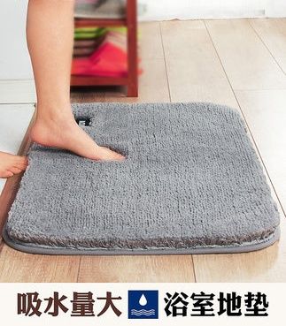Thickened bathroom floor mat absorbent foot mat bathroom door non-slip bedroom velvet 40X60 thumbnail