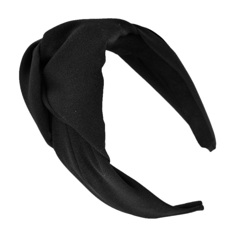 Bow Headband Europe And The United States Cross-Border New Knotting Cross Headband Cloth Art Plastic Solid Color Retro Fashion Headband Hair Accessories Headwear Female Item Picture