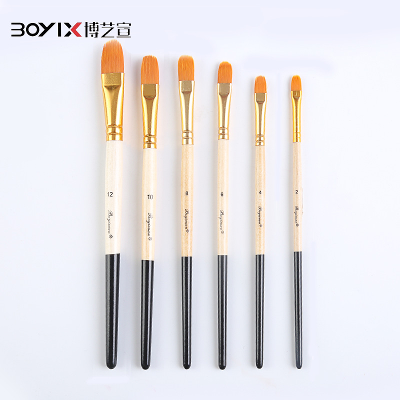 New 6 brushes nylon brush black tail drop details Picture