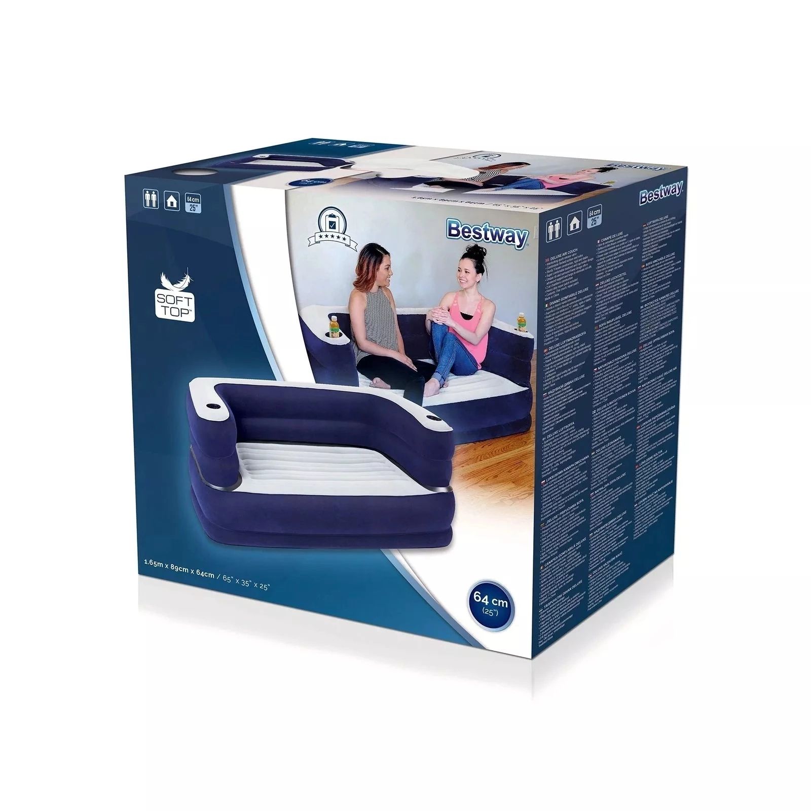 75058 PVC double-person inflatable luxury combination sofa lounge outdoor sofa detail image 9