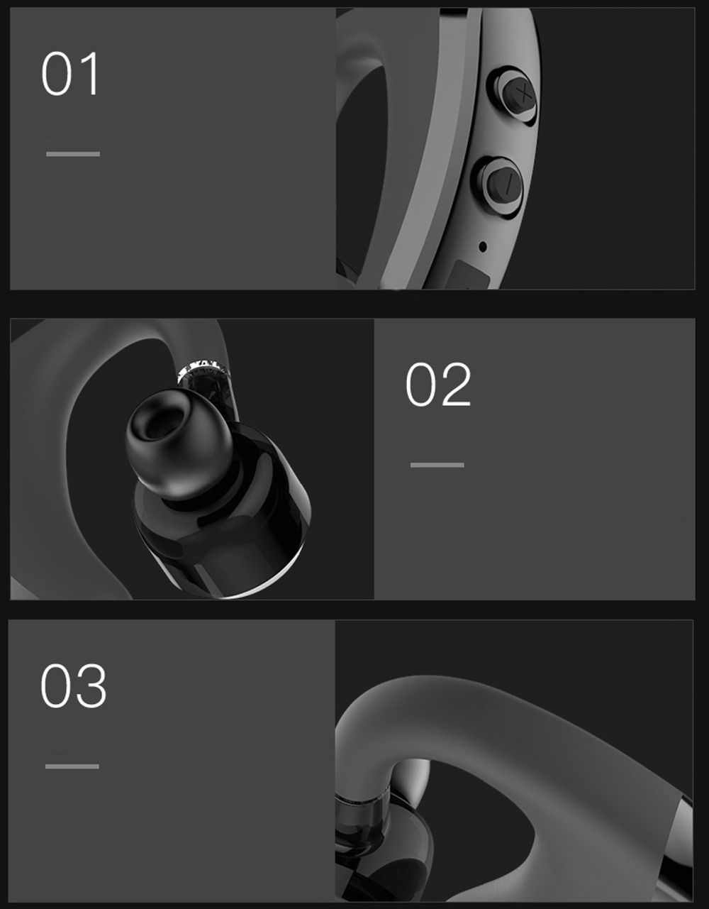 YEXIN 新品K5蓝牙耳机无线迷你通用挂耳式真立体声无线耳机详情图4