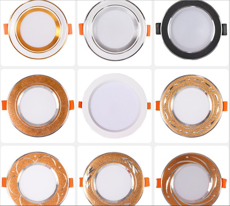 led downlights, ceiling lights, recessed spotlights, household living room bucket lights, copper lights, bull's eye lights, ceiling hole lights, copper lights Specification image