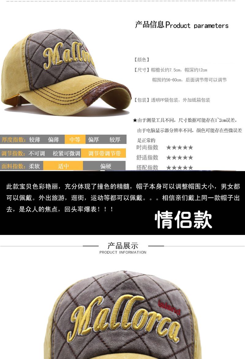 Foreign Trade Hat Men's And Women's Baseball Hat Brand Sun Hat Summer Duck Cap Suisell Big Hat details Picture