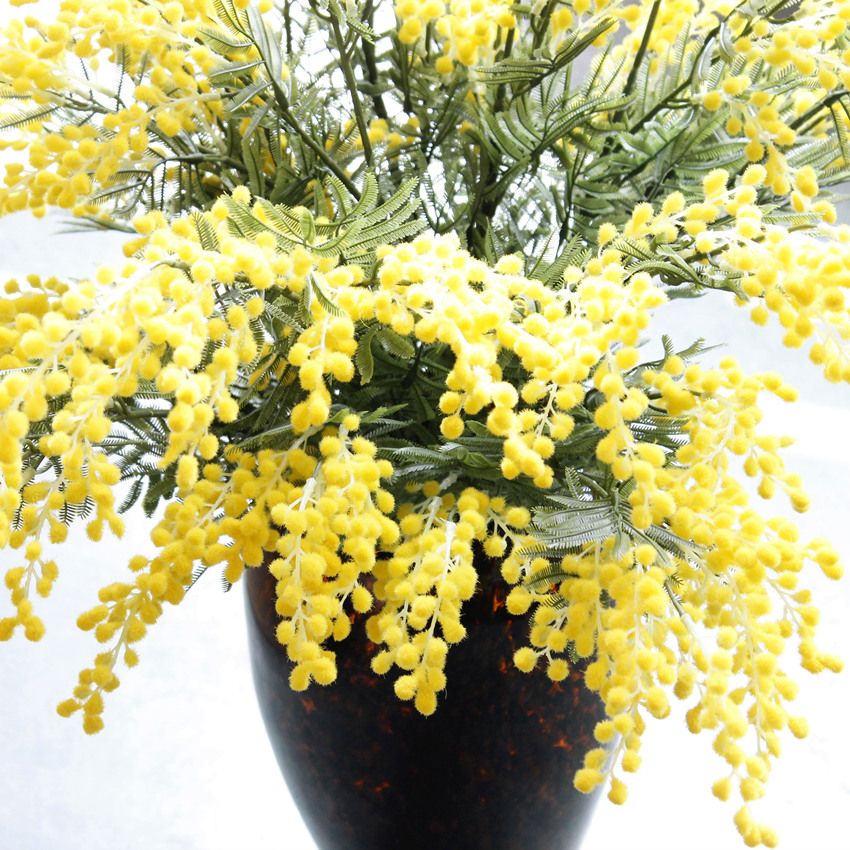 植毛王樱花 高档家居 装饰合欢花枝植毛樱花 仿真花191A详情3