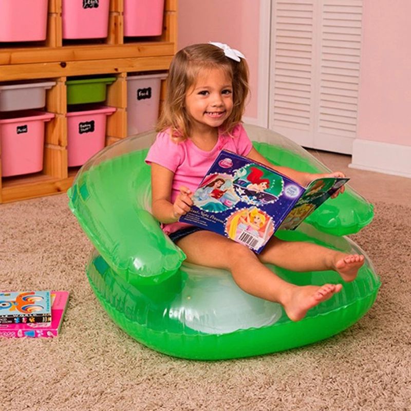 30 "x 30" inflatable transparent children's chair in 3 colours