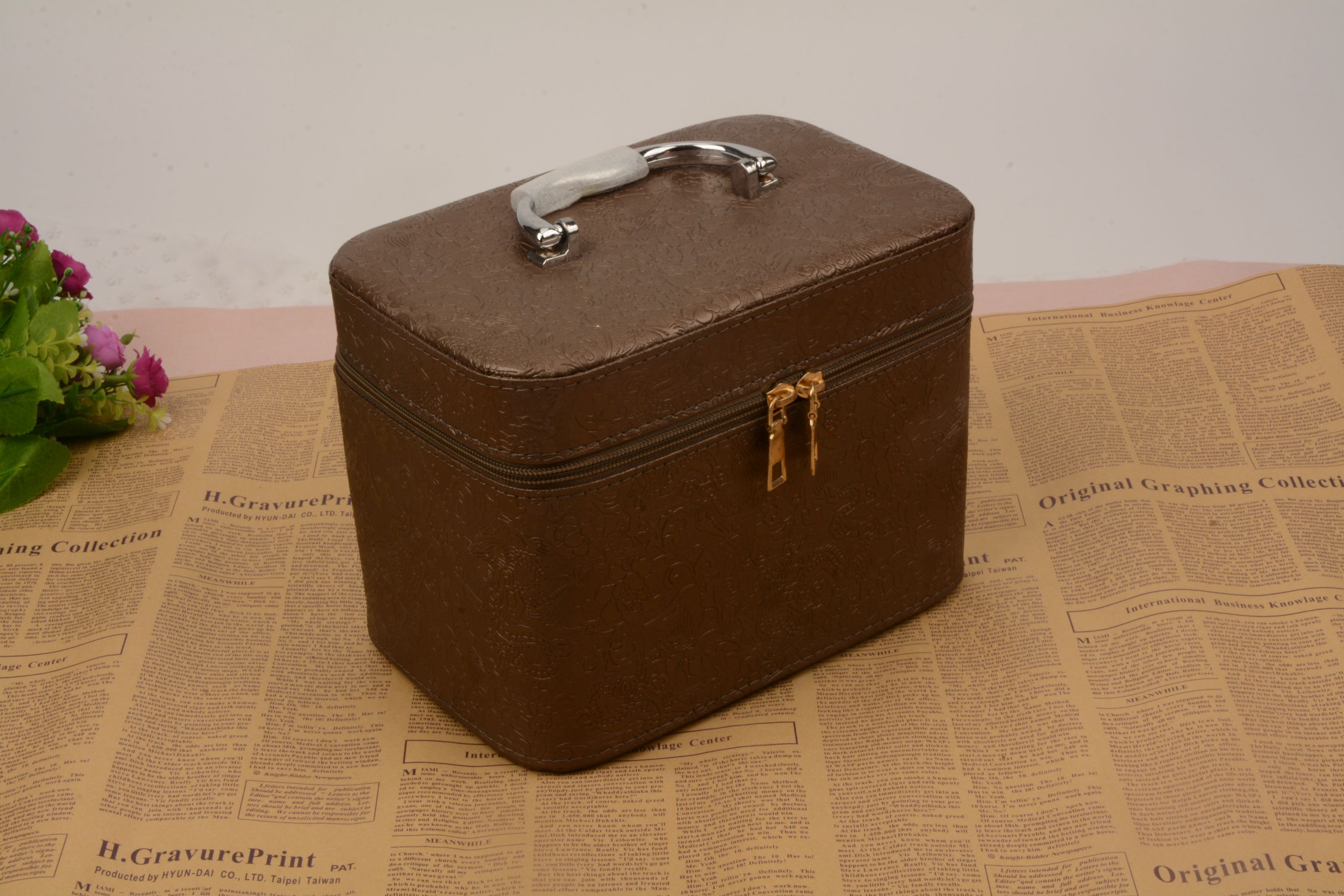 Make-up box set old pattern make-up box three pieces can be customized