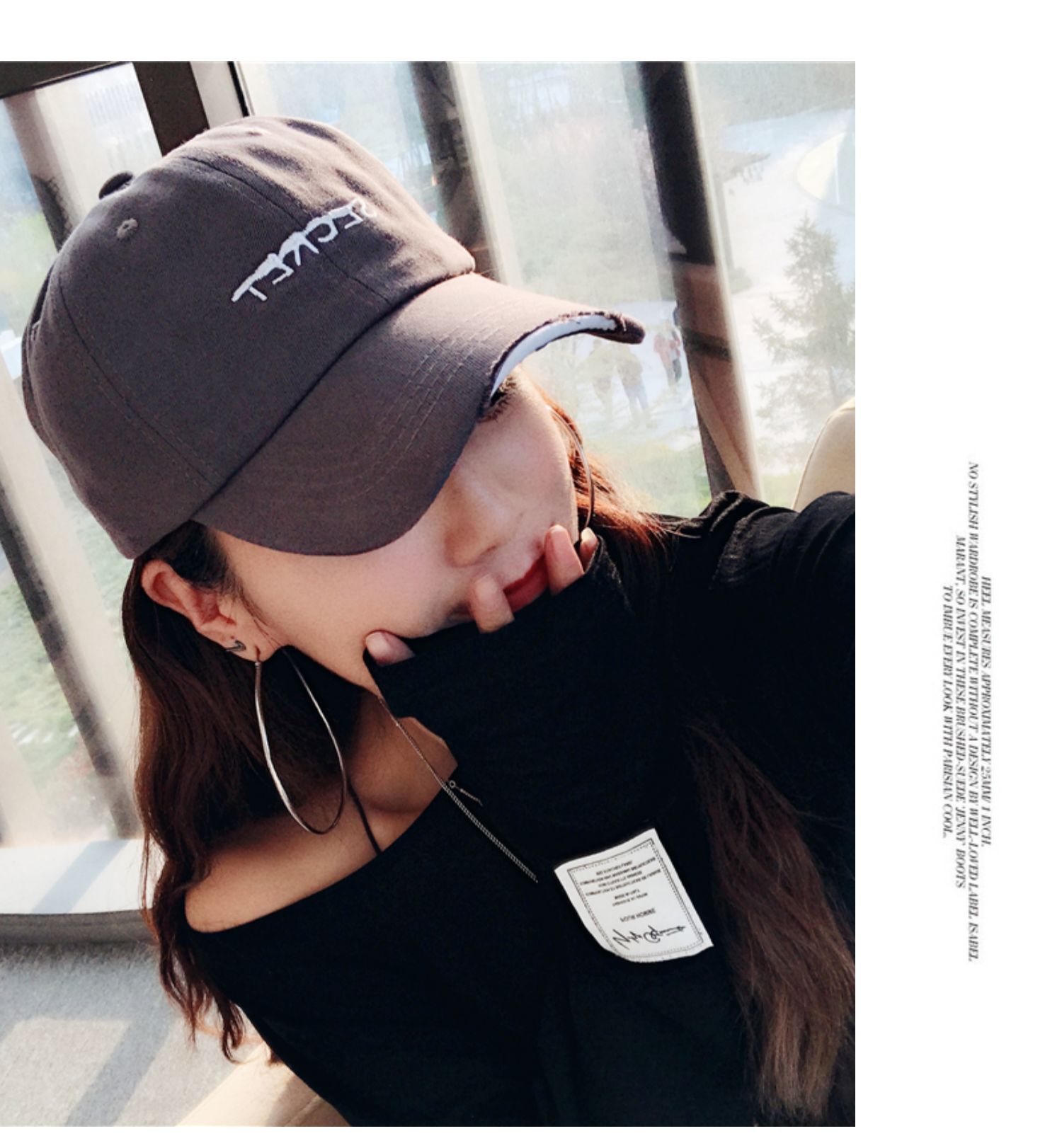 Washed Cross Ponytail Baseball Cap Foreign Trade Hat Female Summer Spring Autumn Do Old Outdoor Sunscreen Hat Solid Color Cap Item Picture