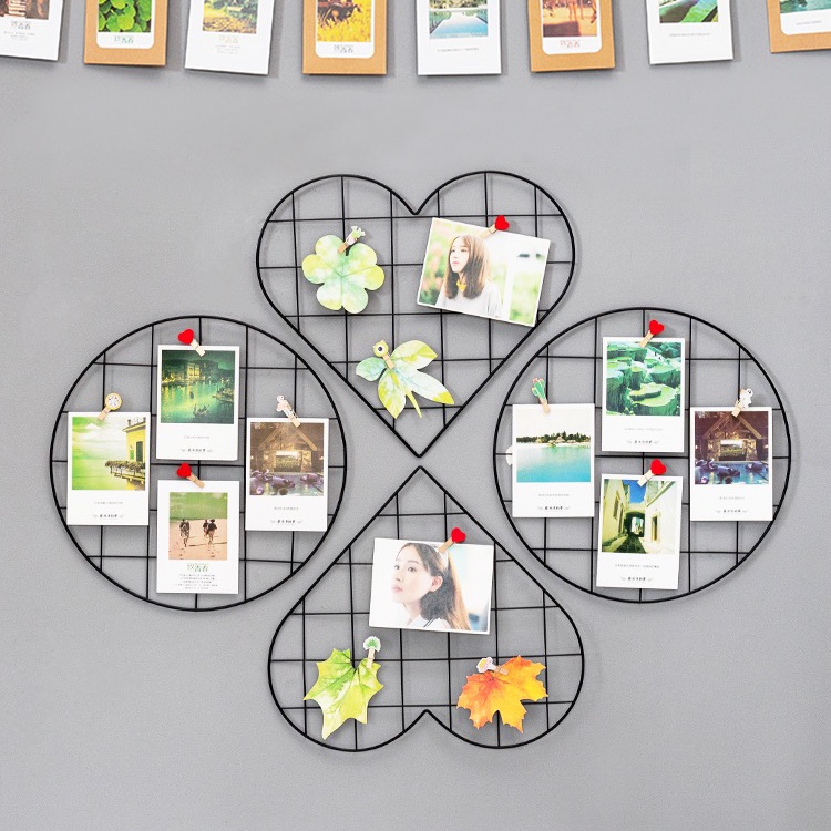 Postcard display shelf mesh shelf hanging wall web celebrity bedroom dormitory bedroom hemp rope clip photo frame full figure