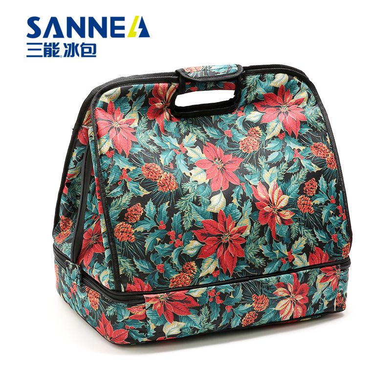 Double-layer pizza wrap, outdoor portable lunch box bag, refrigerated preservation wrap, aluminum film insulation wrap, multi-functional double-layer ice wrap