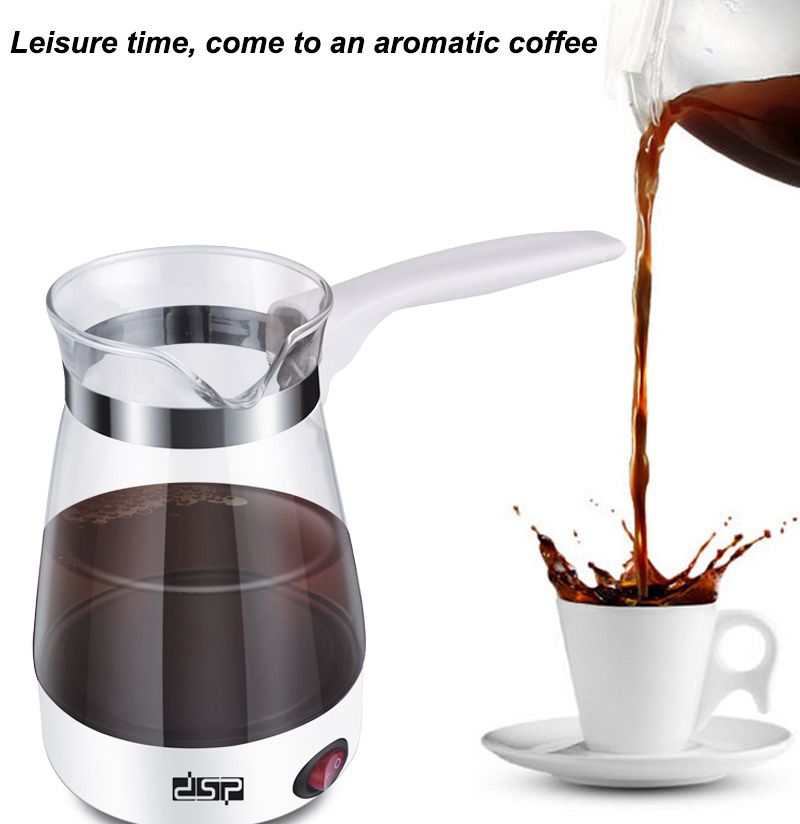 DSP丹松 电动手冲咖啡壶 家用细口摩卡壶 玻璃意式咖啡煮咖啡壶详情图3