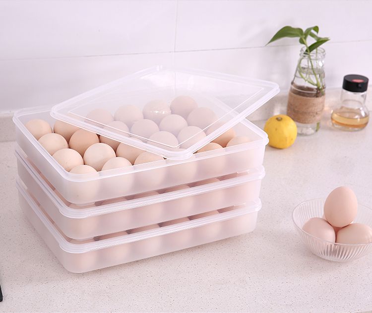 鸡蛋盒食物分格冰箱用保鲜盒塑料放蛋托收纳盒放蛋格方格详情图10