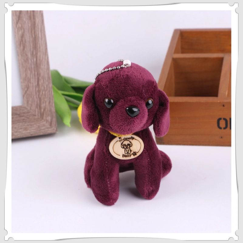 金致卡通小狗挂件钥匙扣毛绒玩具书包挂饰公仔玩偶婚庆小礼品娃娃详情图2