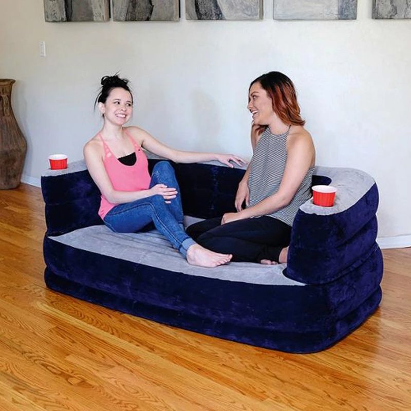 75058 PVC double-person inflatable luxury combination sofa lounge outdoor sofa details Picture