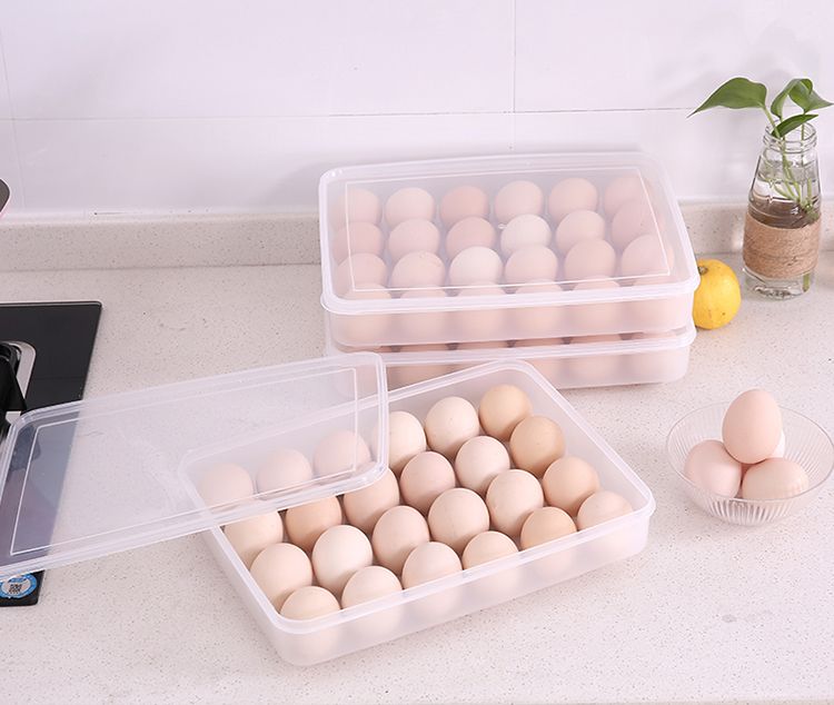 鸡蛋盒食物分格冰箱用保鲜盒塑料放蛋托收纳盒放蛋格方格详情图9