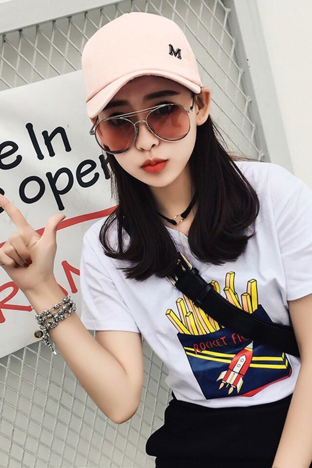 South Korean version of the baseball cap female spring and summer black M label cap travel leisure sun hat cap undefined