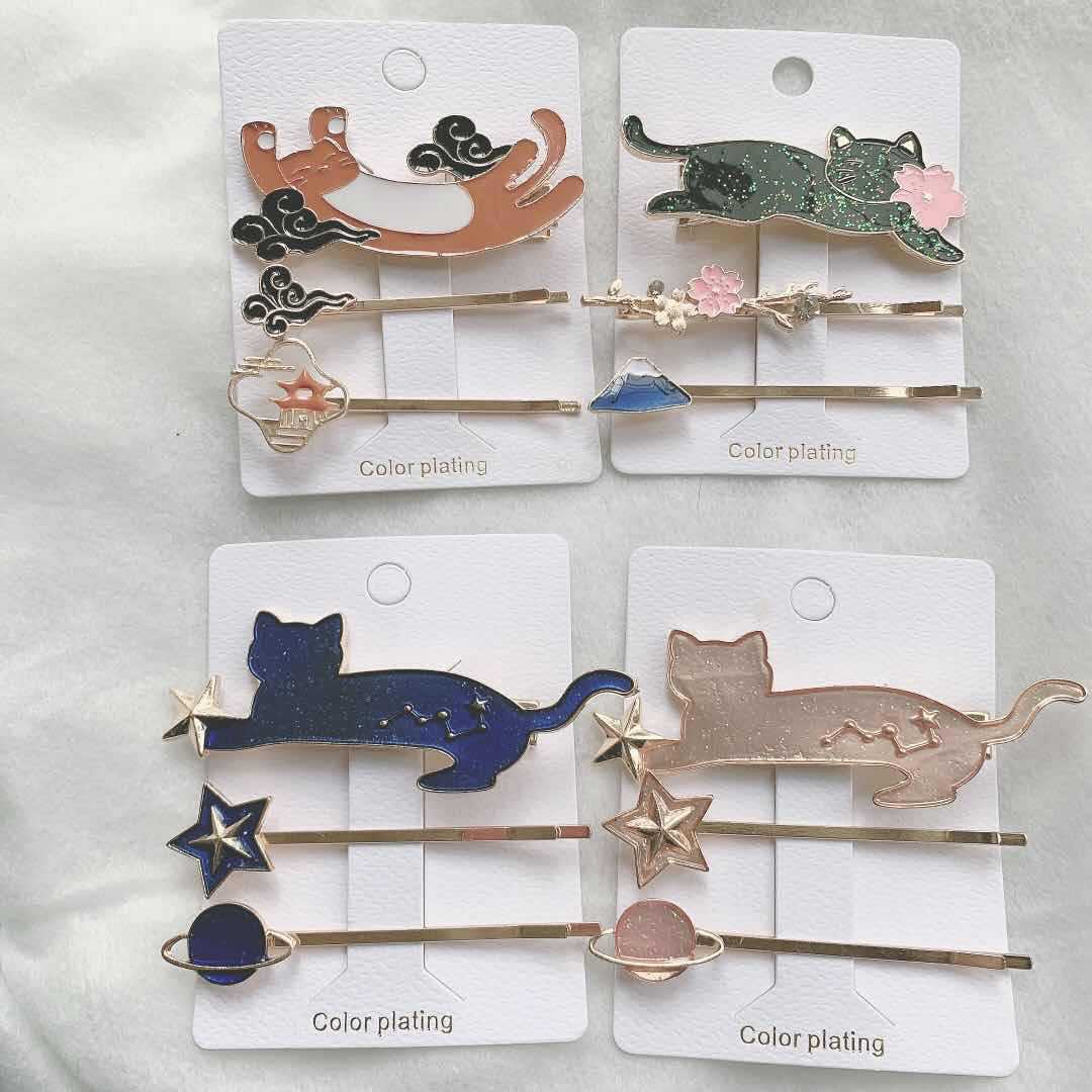 Japanese cat sky hairpin duck clip clip thumbnail