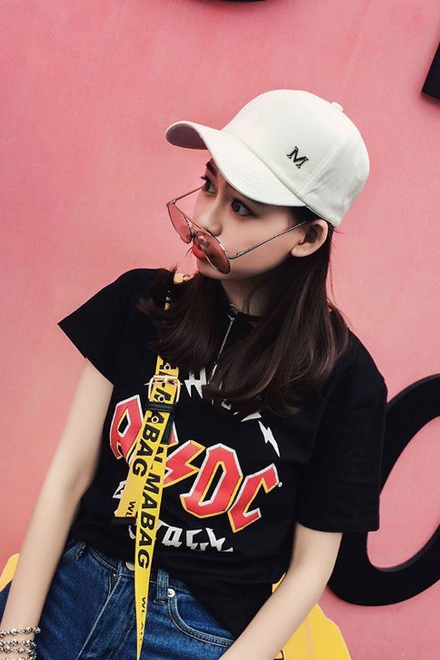 South Korean version of the baseball cap female spring and summer black M label cap travel leisure sun hat cap undefined