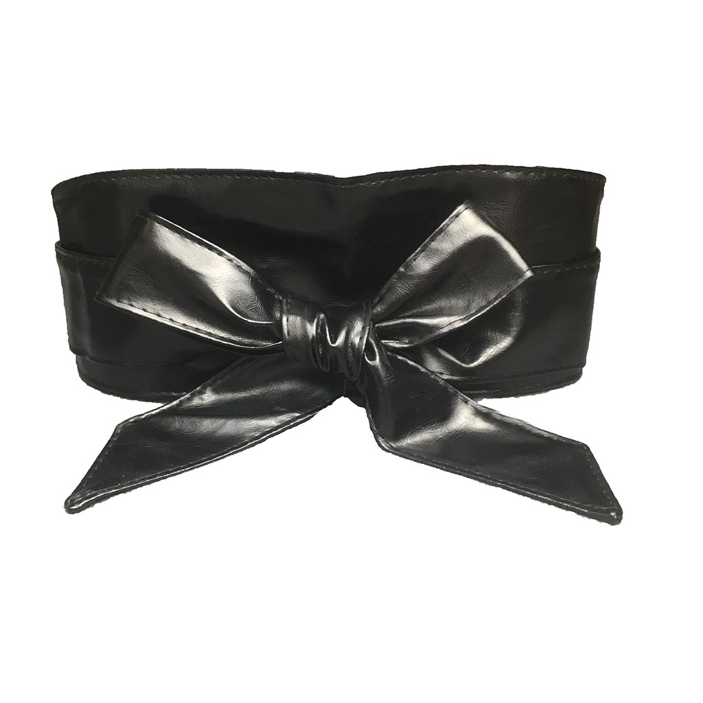 Source Factory: Women's Waist Strap Double Loop Belt Long Bow Streamer Accessory Belt undefined