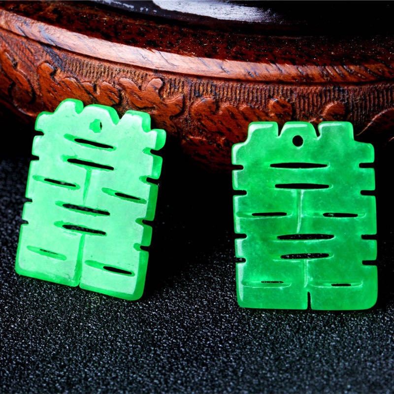 干青双喜细节图