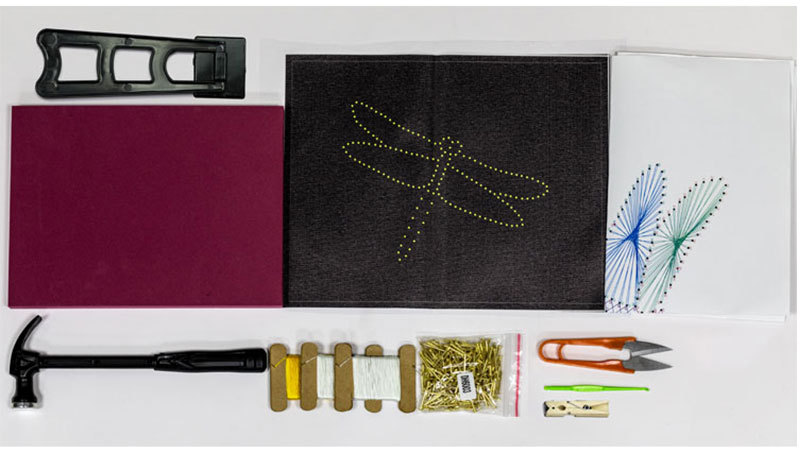 卡通钉子绕线画diy材料包学生手工课装饰画缠绕外贸跨境批发批发详情2