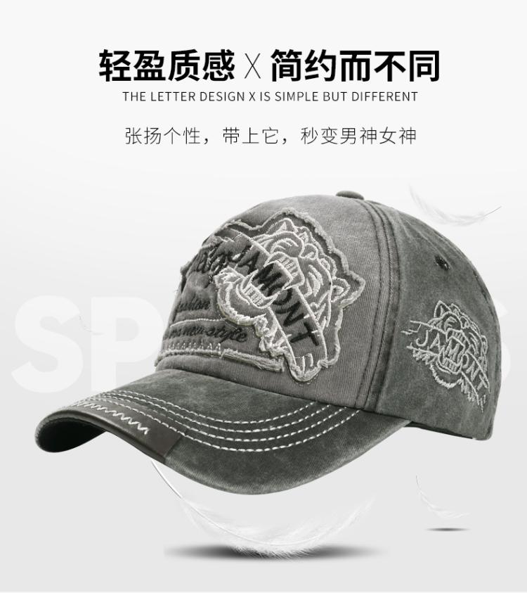 Aliexpress Burst To Do Old Bullhead Baseball Cap Washed Hat Edged Visor For Men And Women New Baseball Cap details Picture