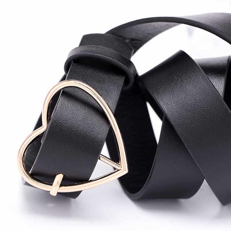 Hot style fashion decorative jeans belt versatile casual belt heart buckle belt women 1004