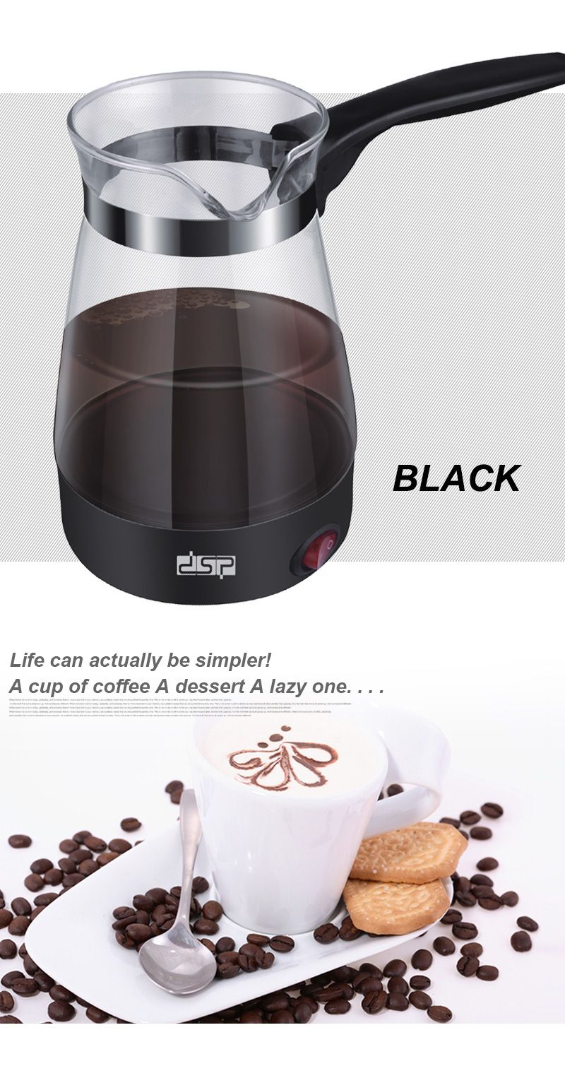 DSP丹松 电动手冲咖啡壶 家用细口摩卡壶 玻璃意式咖啡煮咖啡壶详情图7