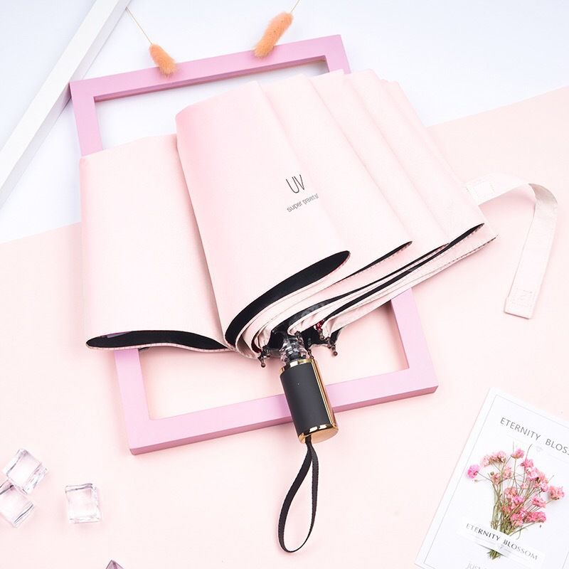 日系UV防晒全自动雨伞男女小清新晴雨伞简约三折手开折叠太阳伞详情图4