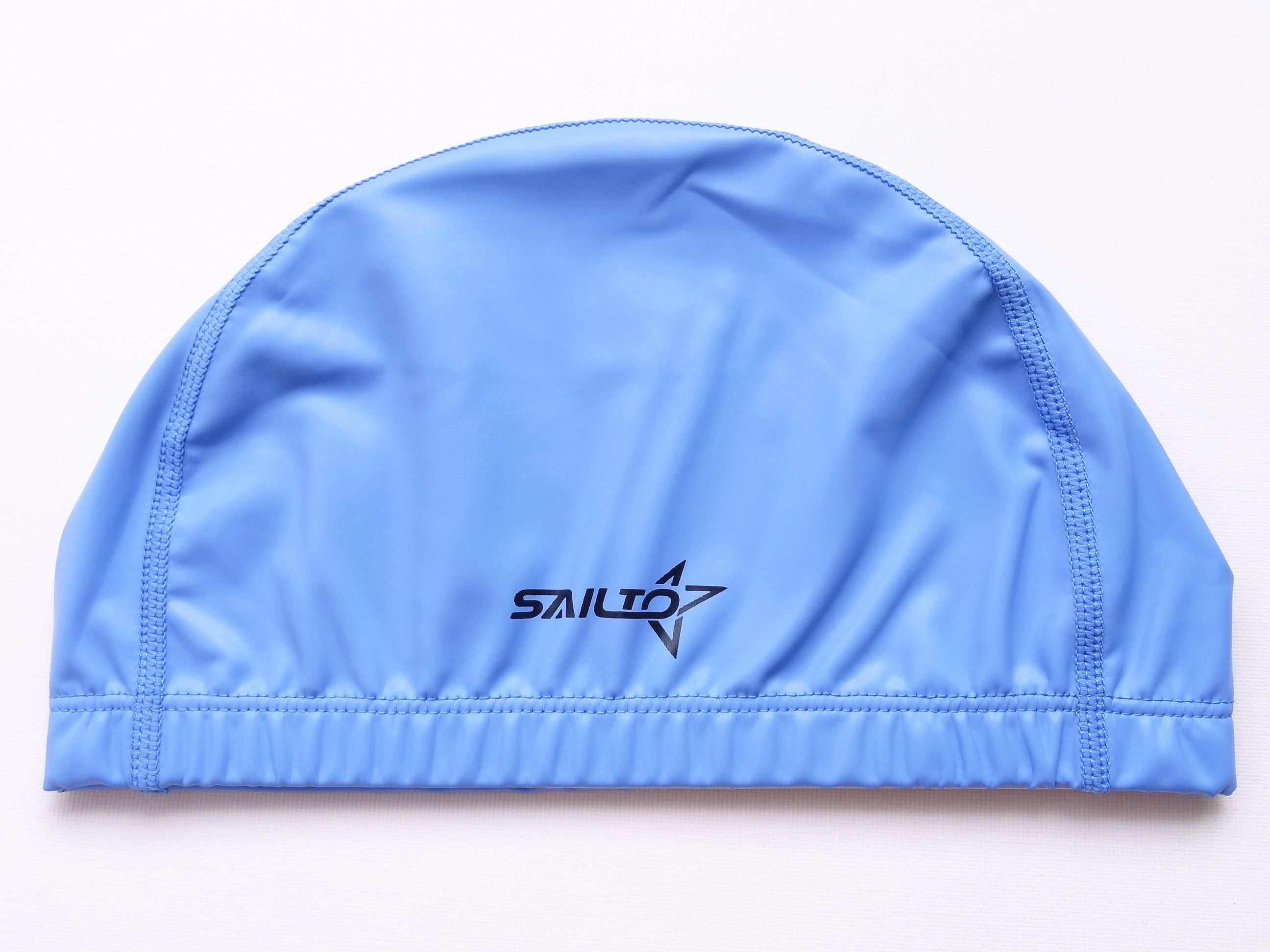 SAILTO胜涛PU涂层泳帽防水游泳帽舒适泳帽pu-1天蓝