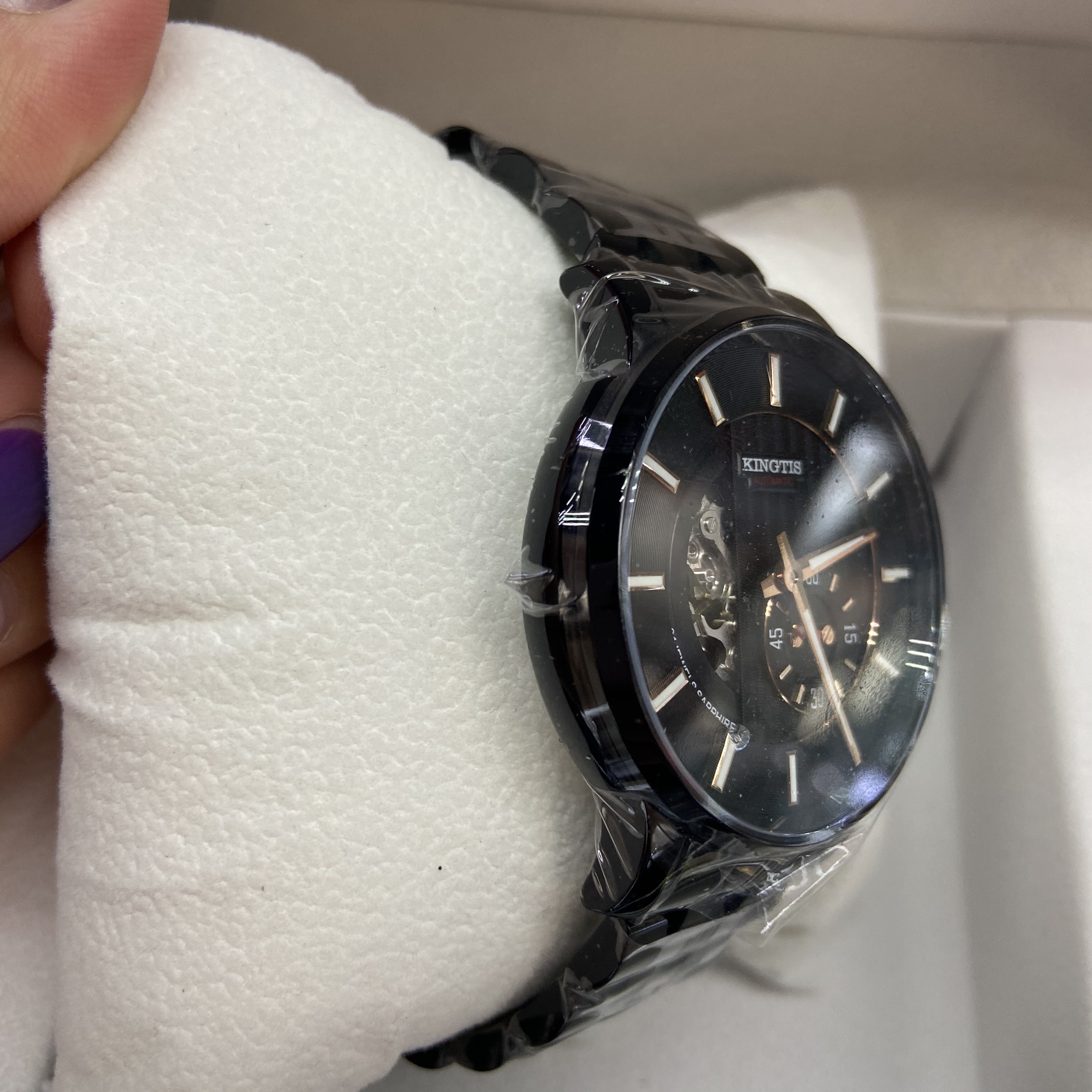 The new trend of fully automatic mechanical watches made of fine iron details Picture