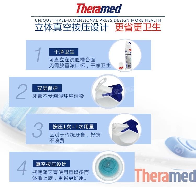 German original imported Theramed Henkel grey Whitening toothpaste 100ml detail image 3