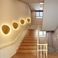 北欧原木实木卧室床头壁灯工作室创意LED楼梯圆形个性日蚀壁灯细节图