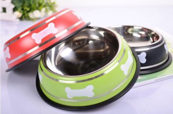 Factory direct sales of stainless steel pet bowls, dog bowls and colored bowls Specification image