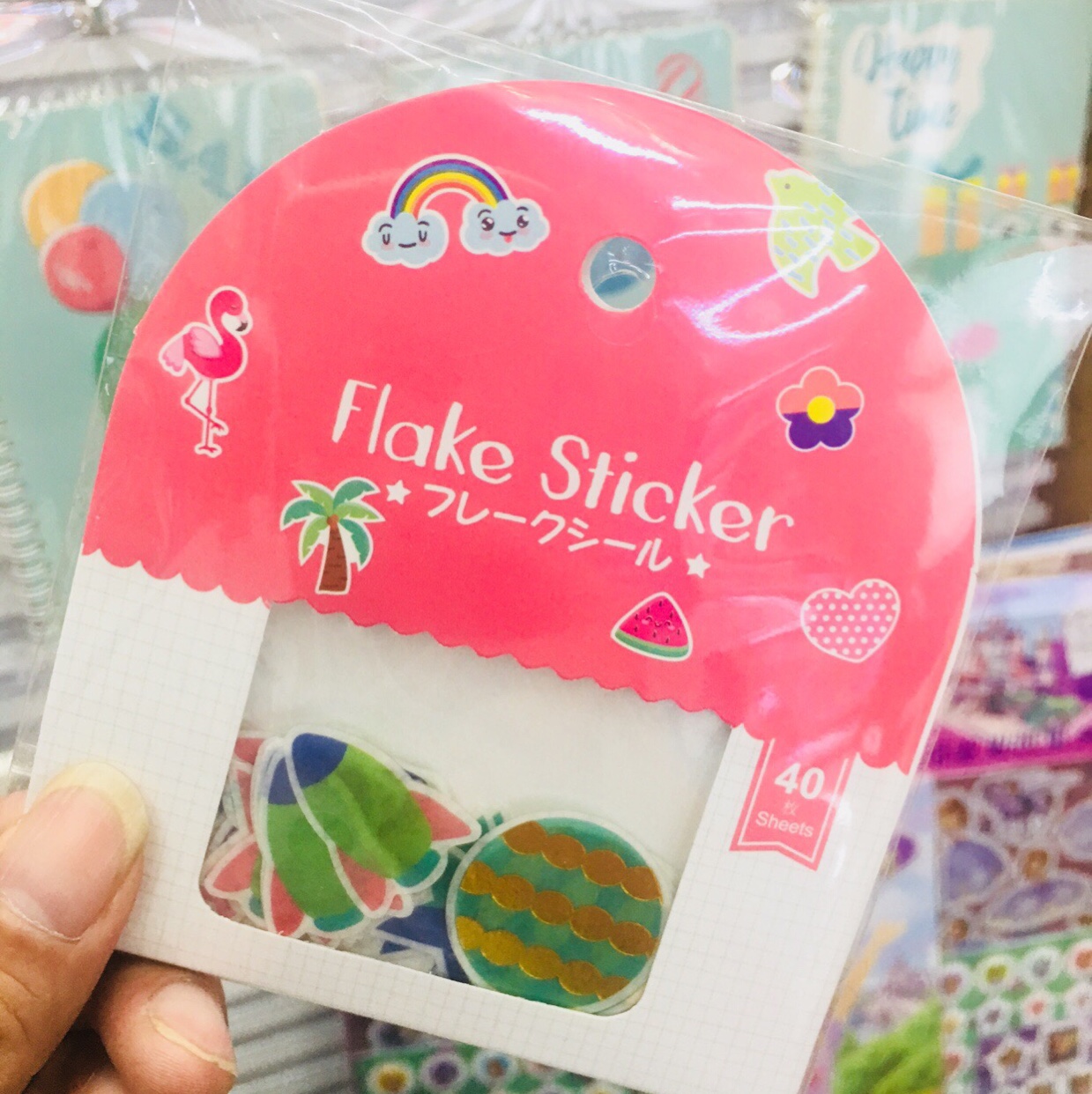 Flat hand sticker and paper hot sticker planet