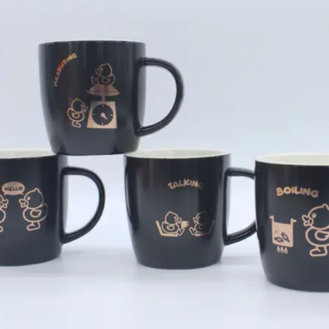 B.duck Cup Ceramic Water Cup Household Cartoon Mug Good-Looking Cup Student Cup