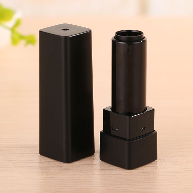 高档时尚精致四方哑光黑色口红管包材包装厂家直销化妆品耗材包材详情图2