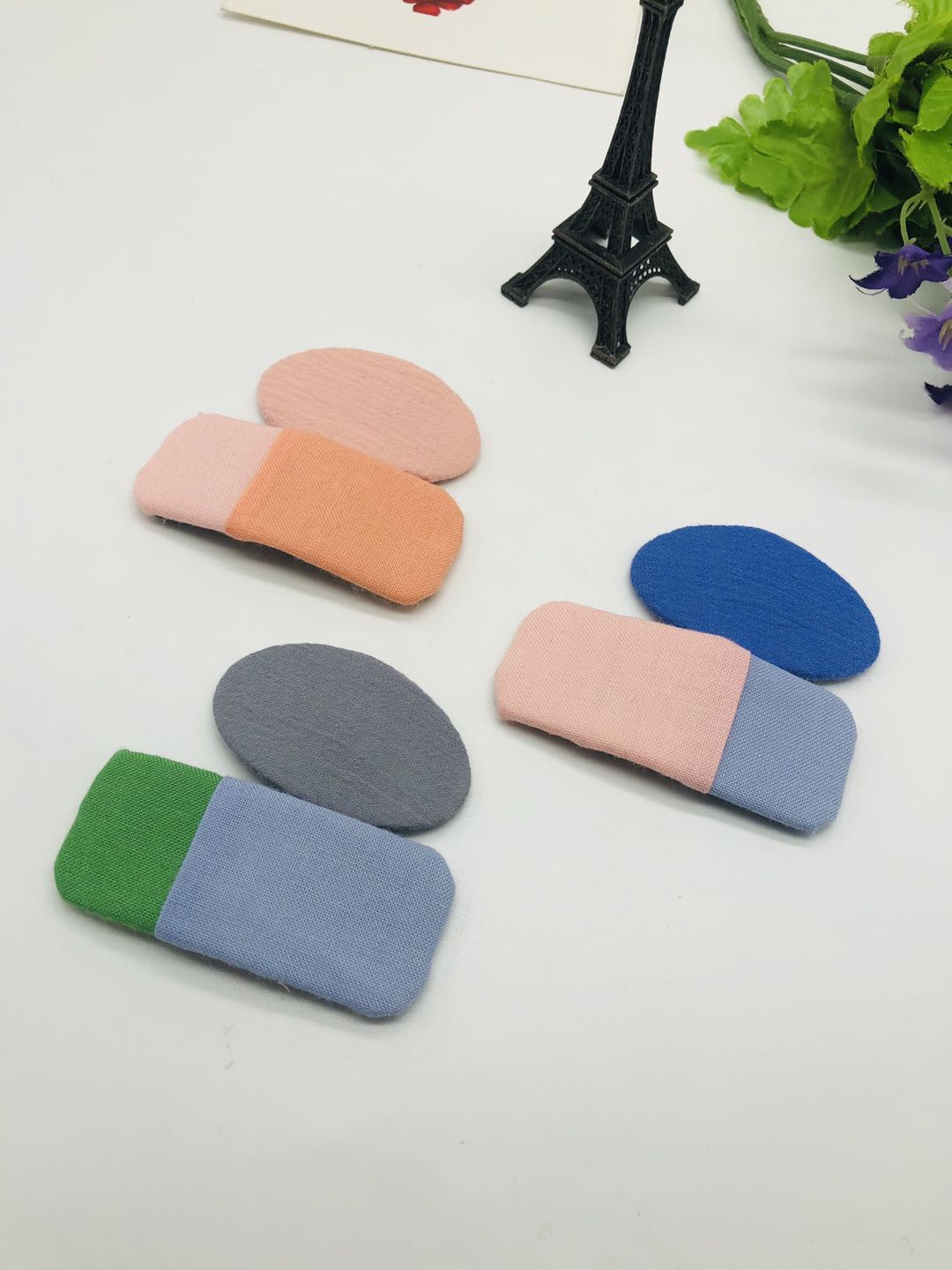 Korean hair accessories, bangs clips, fabric floral hair clips, simple and cute princess bb clips, side clips detail image 2