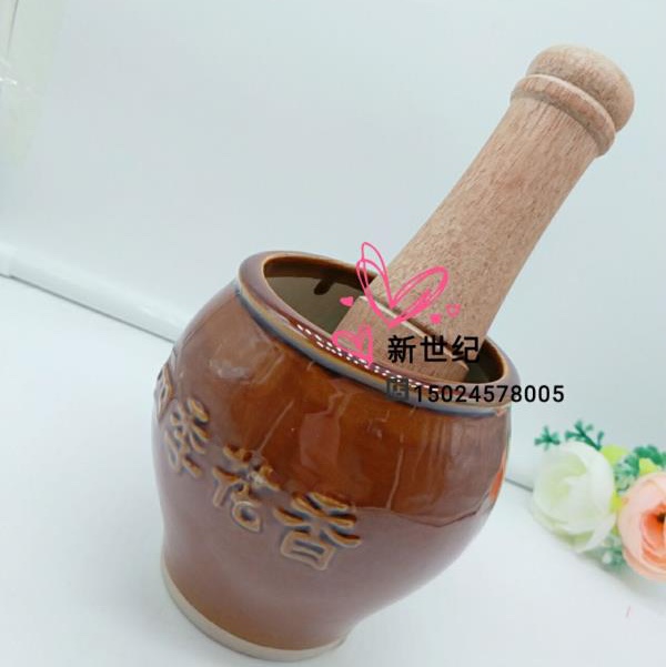 捣蒜罐蒜泥器压蒜器手动家用楠竹捣碎器捣姜捣药盅研磨蒜舀子对窝