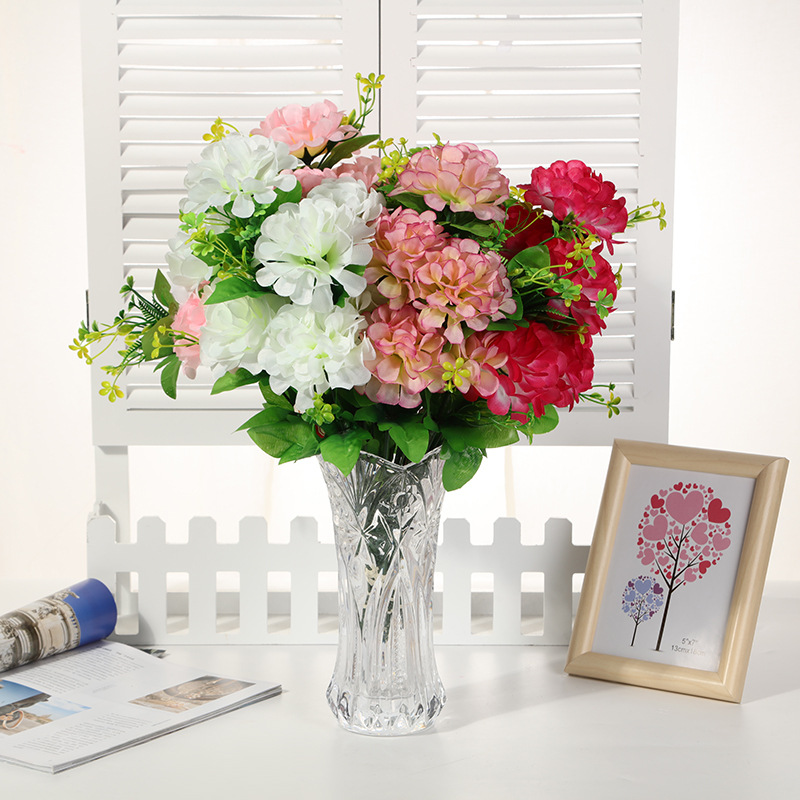 Fumin Silk Flower supplies Spring Color 10 Forked ball Chrysanthemum pure handcrafted artificial flower silk flower plant bouquet decoration custom best-selling items undefined