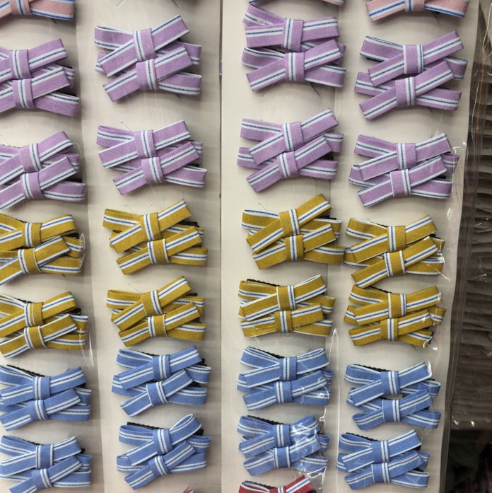 Korean version of fashion cloth bow cross clip